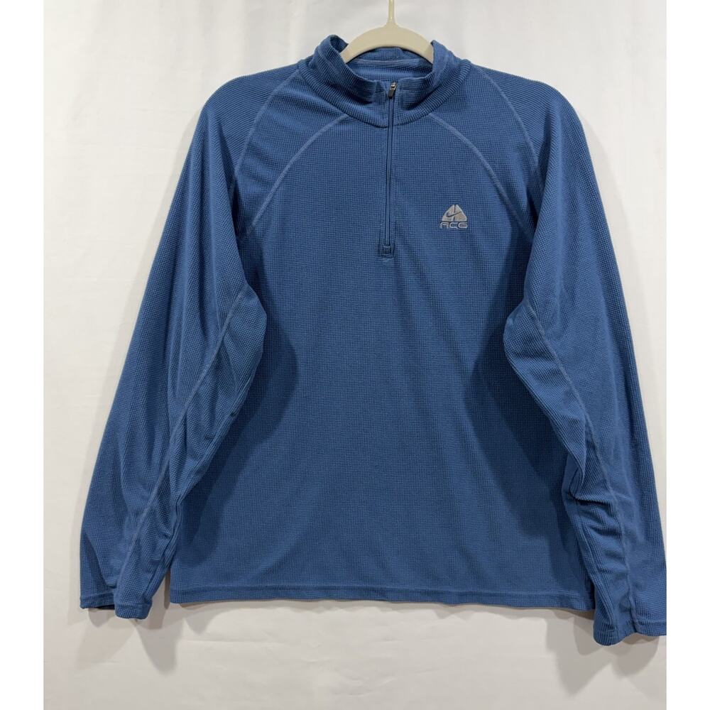 Vintage Nike ACG 1/4 Zip Fleece Blue Gorpcore Cabincore Outdoors